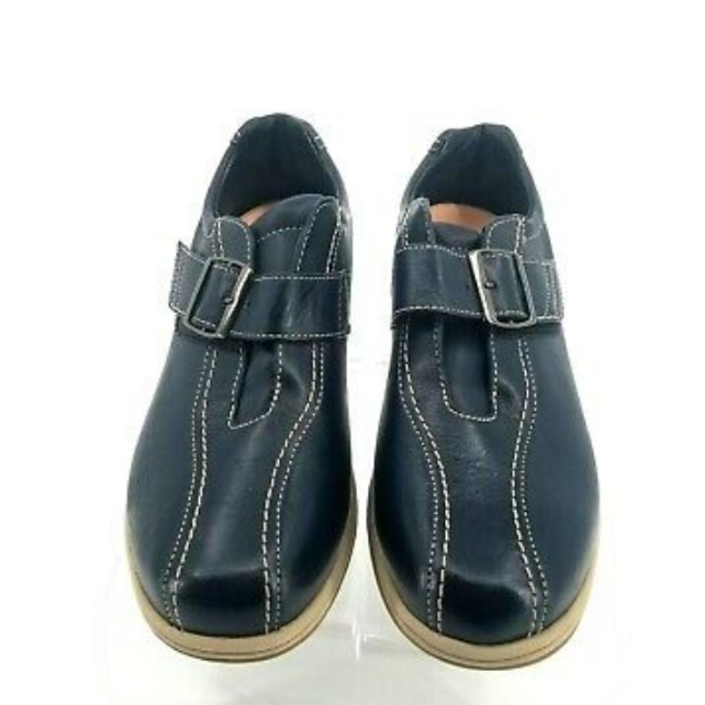 P.W. Minor Tine Square Navy Orthopedic Support Shoes sz 10